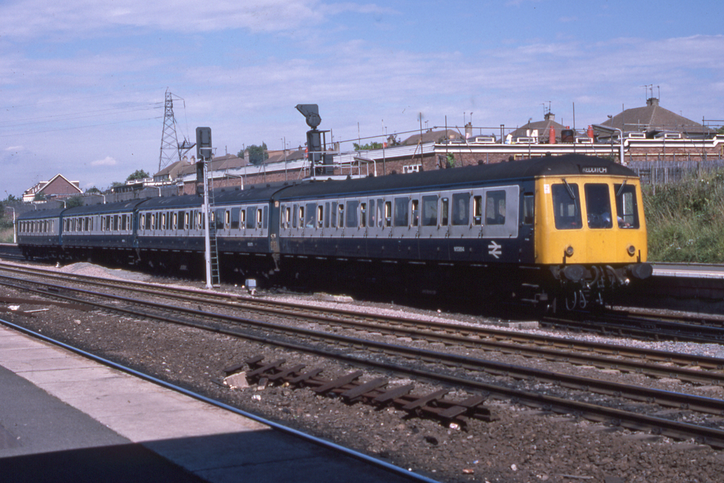 Four-car dmu set at Longbridge