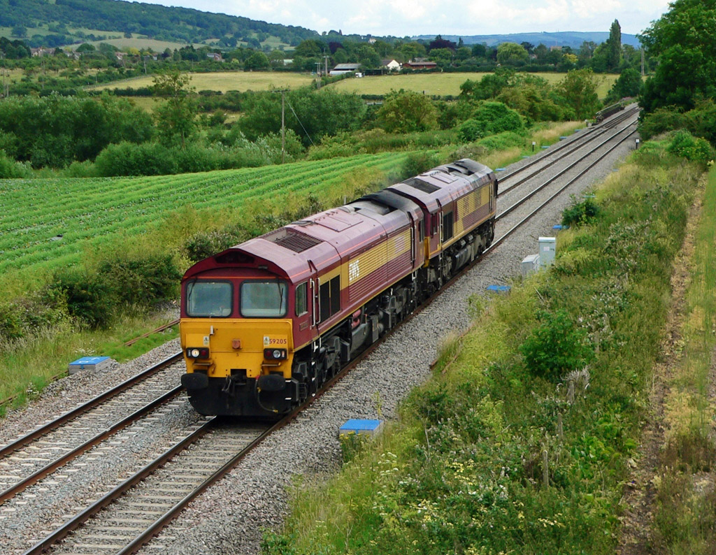 Nos59205 & 66056 at Defford