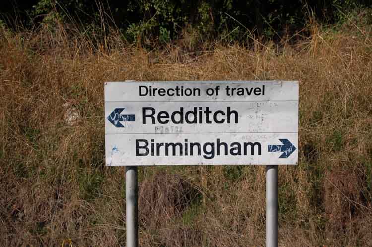 Alvechurch Direction sign