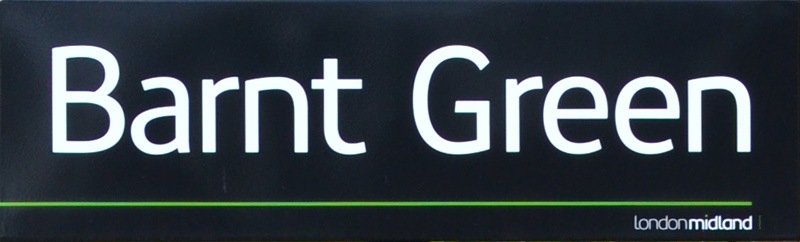 Barnt Green Station sign