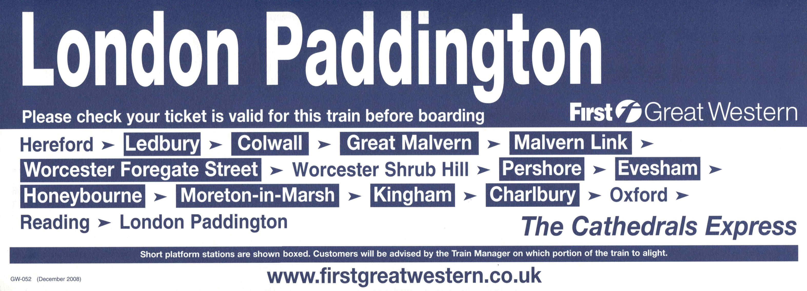 Cathedrals Express 2008