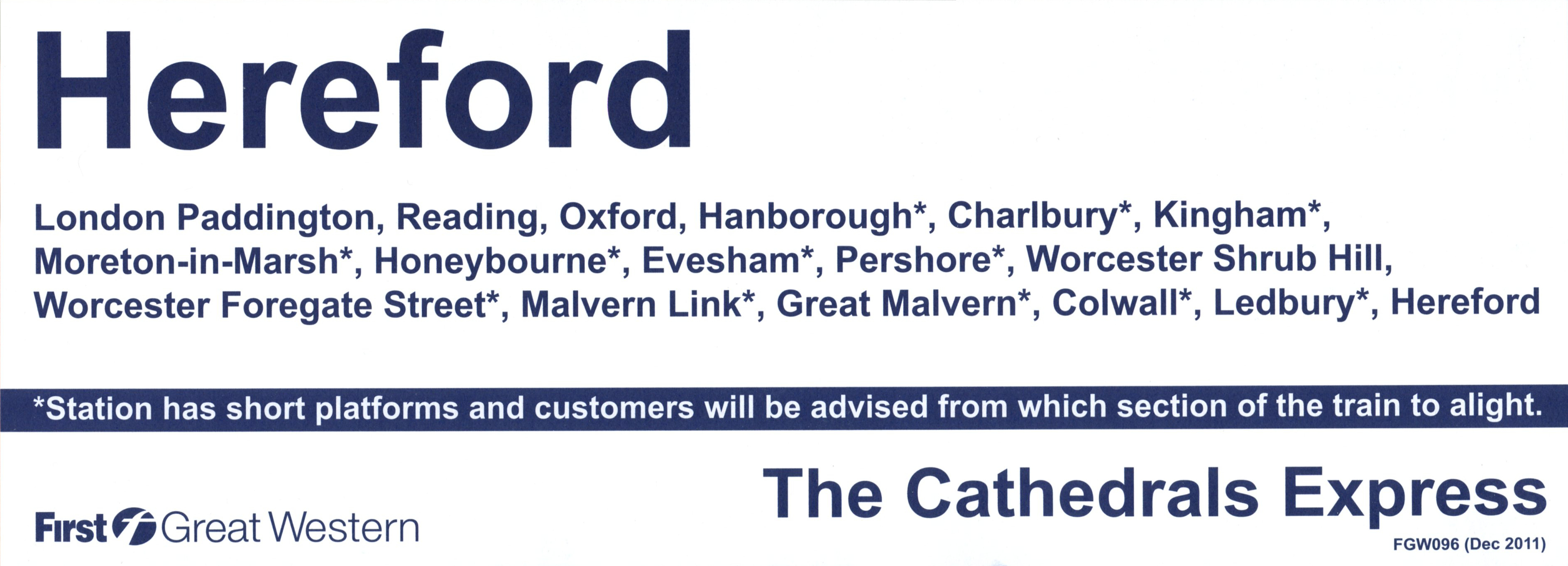 Cathedrals Express 2011