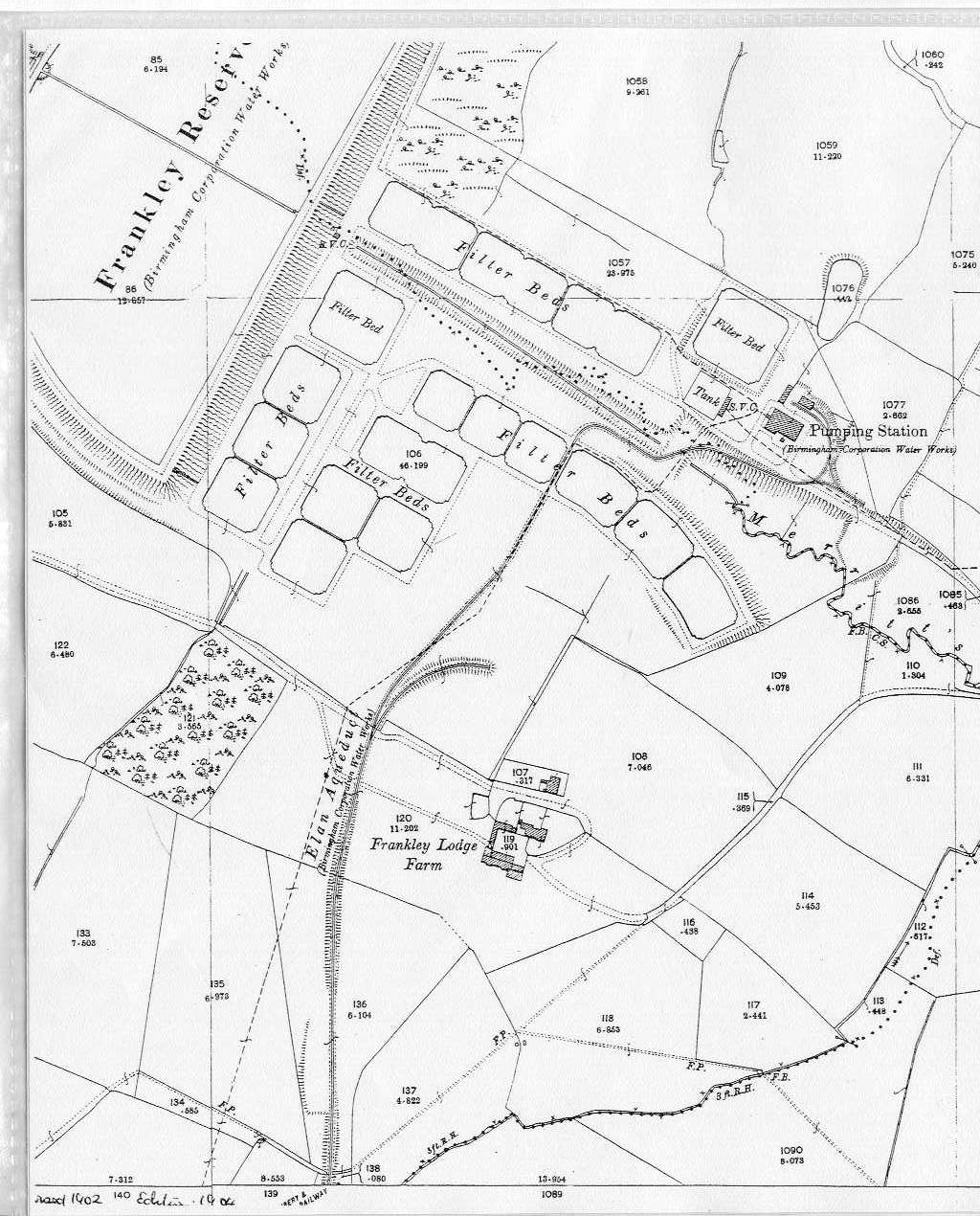 Rubery And Franjkley Railway Map - North
