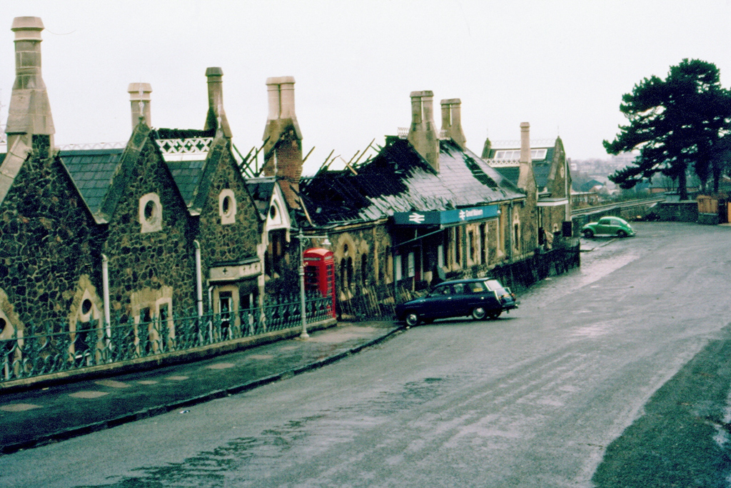 Great Malvern Station after fire